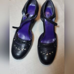 Tribeca By Kenneth Cole Black And Purple Heels, 7.5